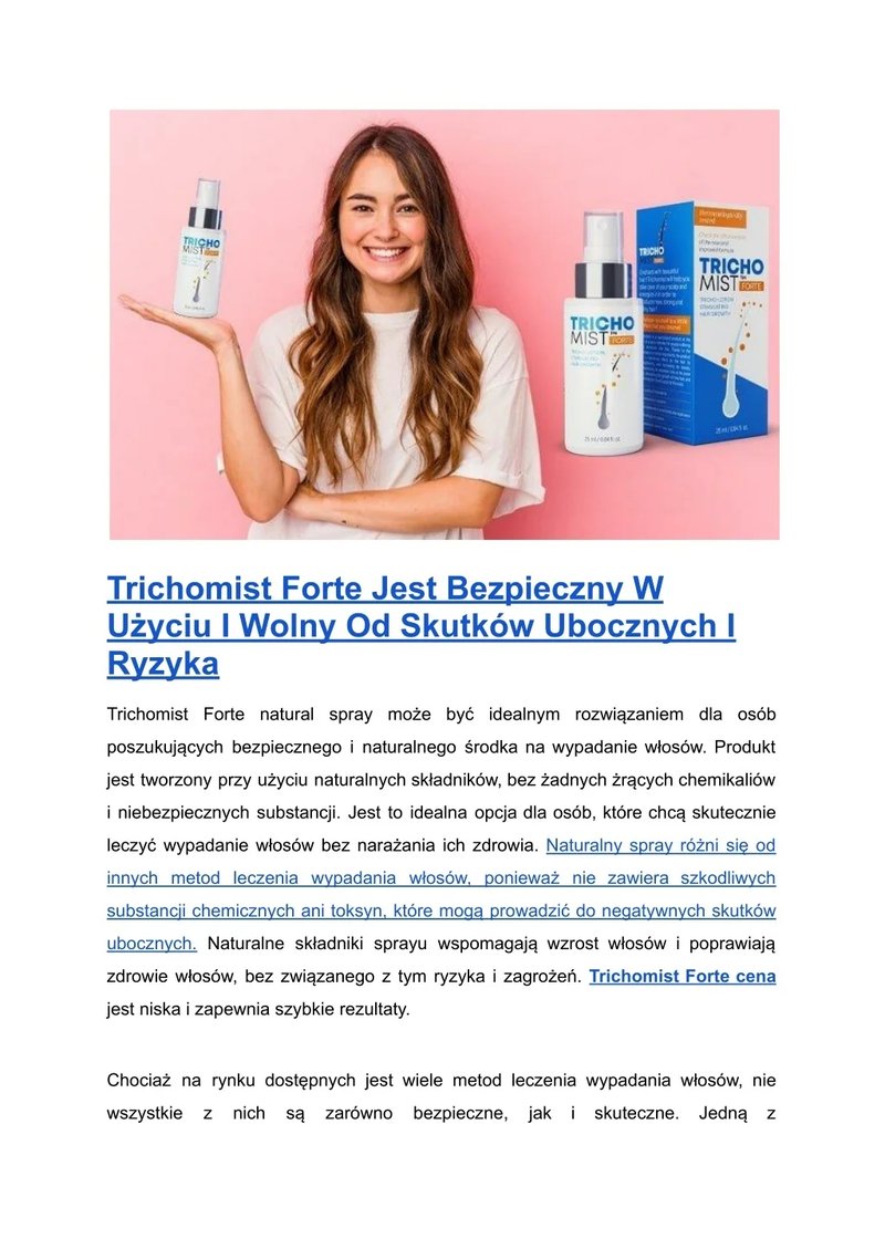 Odkryj Właściwości Trichomist Forte - Efektywny Produkt na Włosy i Skórę - overview