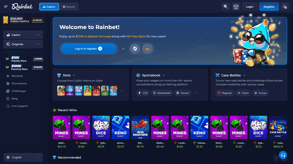 Rainbet Casinò Online 2026 - Bonus, Giochi e Recensioni Rainbet Casinò Online 2026 - Bonus, Giochi e Recensioni